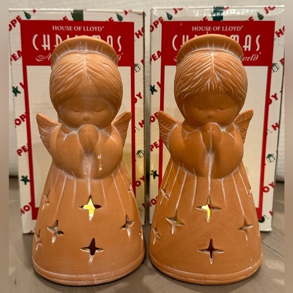 Terracotta Praying Angels- Set of 2 - Picture 5 of 5